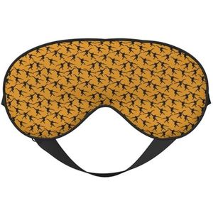 Zwarte Gibbon Aap Print Zacht Oogmasker Gunstig Blok Licht Nap Nachtgebruik Reizen Camping Meditatie Yoga