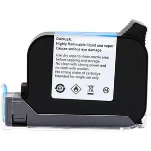 Oplosmiddel met hoge hechting, sneldrogende inktcartridge, geschikt for inkjetprinter, niet-gecodeerd algemeen model Afdrukken in meerdere formaten(Blue)