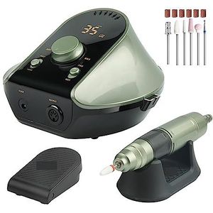 Elektrische nagelvijl Elektrische nagelboormachine, 45000 RPM professionele snijders manicureset for acrylnagels Manicuresalon, geluidsarme nagelvijl for pedicure Precieze vijl(Army green)