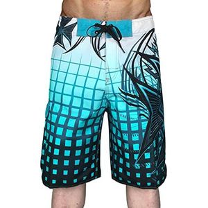 Zwembroek voor heren, camouflage, zwemshorts voor heren, lange zwembroek, zwembroek, zwemshort, zwemshort, zwemshorts, strandshorts, sport, vrijetijdsshorts voor heren, blauw #1, XL