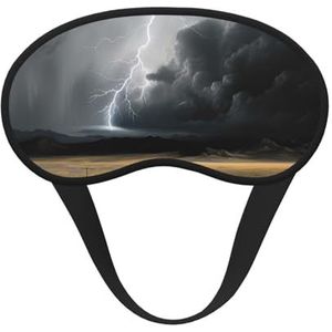 Thunder Landschap Slaapmasker Zacht Comfortabel Oogmasker met Verstelbare Riem Verduisterende Oogslaap Schaduw Cover voor Vrouwen Meisjes Mannen Reizen Yoga Dutje Shift Werk