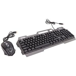 Toetsenbord en Muis, Koel Licht 50 Miljoen Sleutel Leven Bedrade 104 Sleutels Goede Stabiliteit ABS Gaming Toetsenbord en Muis Combo voor Computer