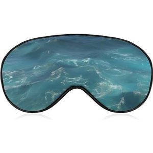 Het Blue Sea slaapmasker, lichtblokkerend oogmasker, comfortabel en zacht, oogbedekking met elastiek, geschikt voor mannen en vrouwen, geschikt voor reizen en slapen