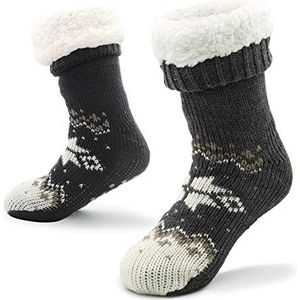 CityComfort sokken voor dames en heren, van warme wol, met antislip ABS-zool en wintermotief, verkrijgbaar in de maten 38,5 tot 44