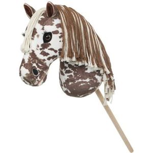 LeMieux Hobby Horse Montana - Appaloosa bruin en wit - realistisch hoofd - perfect voor kinderen