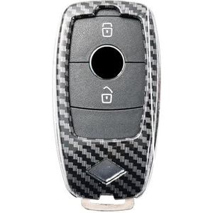Sleutelbehuizing houder Koolstofvezel Sleutelhanger Auto Afstandsbediening Hoes Shell Case 2 3 4 Knop Beschermer Voor ESCABRGC Klasse ML GLA GLB GLC Sleutelbehuizing