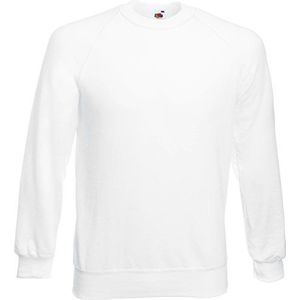Fruit of the Loom - Sweatshirt voor heren - Raglan sweatshirt, Wit, XL