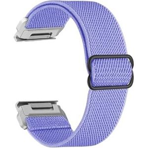 20 22 26 mm elastisch geweven nylon lusband geschikt for Garmin Fenix ​​7X 6X 5X 7S 6S 5S Pro 7 6 5 Plus 3HR 945 for Epix Gen 2 Enduro horlogeband(PurPle-Silver,22mm For Fenix 6 6Pro)