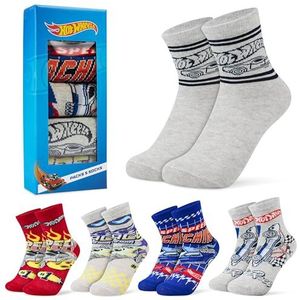 Hot Wheels Ademende kuitsokken voor kinderen, verpakking van 5 stuks, Veelzijdig te gebruiken., 3-5 jaar