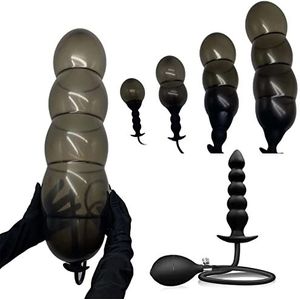 Gerrit Bdsm Super Grote XXL Opblaasbare Anale Plug for Vagina Anus Uitbreiding Stimulatie Anale Dildo Butt Pluggen Met Afneembare Pomp Fetish SM Anale Seks Speeltjes for Vrouwen Mannen