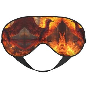 Phoenix Print Unisex Ultra-Soft Light Blocking Oogmasker voor optimaal comfort slaap