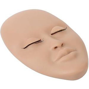 Wimper Mannequin Hoofd, Licht Verwijderbare 3D Effecten Wimper Mannequin Hoofd Wasbaar Voor Slaapkamer Voor Woonkamer (lichtbruin)