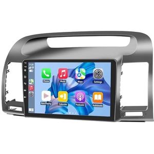 Android 15 Autoradio 9 inch touchscreen voor Toyota Camry 2000-2006 Autoradio Navigatie met Carplay met GPS navigatie Bluetooth FM USB Steering Wheel Control(X9 8G+256G)
