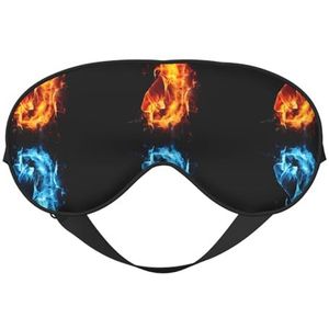 Ice and Fire Boksen Unisex Elastische Verstelbare Gesp Ontwerp Verduisterend Slaap Oogmasker voor Thuis Reizen Yoga Kantoor Nap