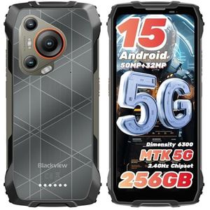 Blackview BL7000 Rugged Mobiele Telefoon Android 15-24GB+256GB(TF 2TB), 6.78"" 2K 120Hz Smartphone, 50MP+32MP, 20MP Nachtzicht, 4G Dual SIM/NFC/GPS/OTG/Face ID/Dimensity 6300 (AI)