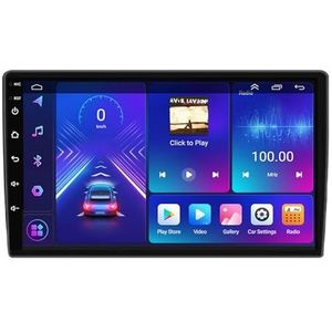 Dubbele DIN Android 14 autoradio voor GAZ Gazelle Next 2013-2021 9 Duim QLED Touch screen-met Draadloze Carplay Android Auto GPS navigatie 4G WiFi Stuurwielbediening achteruitrijcamera(P5 4G+WIFI 8Cor