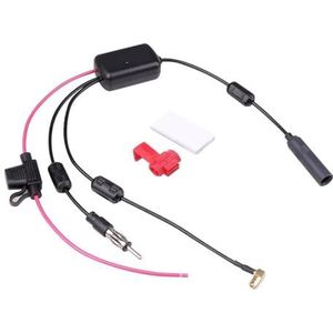3-in-1 12V antenne SMA-versterker DAB FM AM autoradio anti-interferentie versterker signaalversterker antenne 76-108 MHZ voor marineboten(AM FM DAB Amplifier)