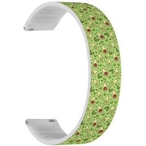 Solo Loop band compatibel met Garmin Forerunner 165/165 Music, Forerunner 35/45/45S (groene avocado keuken), snelsluiting, 20 mm rekbare siliconen band, accessoire, Siliconen, Geen edelsteen