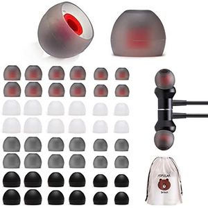 48 Stuks Siliconen Oor Tip Vervanging Hoofdtelefoon Accessoires In-Ear Pad Met Opbergtas, S, M, L 3 Maten