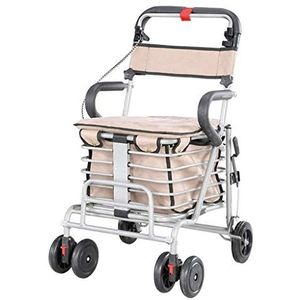 Lichtgewicht Vouwende Walker van de 6 Wielrollator/Winkelwagen Karretje/Oudere Oude Leeftijd het Lopen Seat
