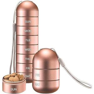 Pillendoosjes - Metalen Pillenorganizer - Groot Compartiment - Waterdicht - 7 Dagen