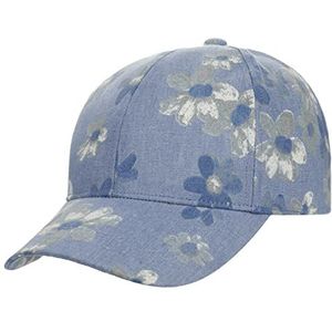 Lipodo Jeans Flowers Holiday Pet Dames - katoenen cap baseballpet met klep voor Lente/Zomer - One Size blauw