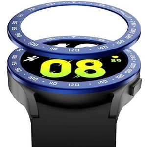 GIOPUEY Bezel Ring Compatibel met Samsung Galaxy Watch 4 40mm, Bezel Styling Ring beschermhoes, Aluminium metalen beschermende horlogeband - E-Blue