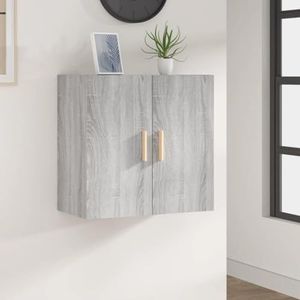 DIGBYS Wandkast Grijs Sonoma 60x30x60 cm Engineered Wood