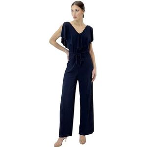 Elara Jumpsuit voor dames, V-hals, Donkerblauw, eenheidsmaat, One size