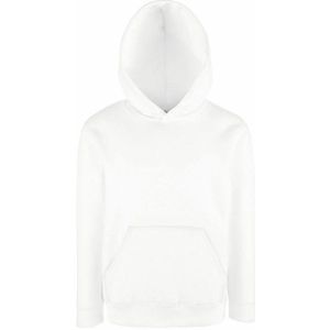 Fruit of the Loom Kinderen Unisex Hooded Sweatshirt/Hoodie (9-11) (Wit)