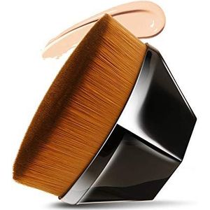 Flawless Foundation make-upborstel, Endoto Kabuki Magic Face Brush Flat Top High-Density Multifunctioneel voor vlekkeloos poeder, mengen van vloeibare of crème cosmetica met draagbare hoes