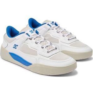 DC Shoes DC Metric S - leren skate-schoenen voor mannen, witblauw., 47 EU