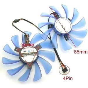 FDC10U12S9-C FDC10H12S9-C 12V 0,35A 4-draads 4-pins voor HIS RX580 584 588 590 RX470 474 570 4G 8G IceQX2 grafische kaart koelventilator(FDC10H12S9-C-85MM_NO RGB)