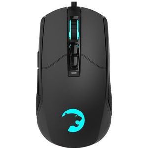 GAMEPOWER Kyojin RGB bedrade gamingmuis, 6400 DPI optische sensor, programmeerbare knoppen, zwart