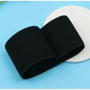 Verdikte elastische band met maismotief - goud/zilver metallic platte tailleband (brede stretchriem voor modieuze tailleversteviging) - 5 cm