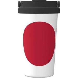 EdWal Japanse vlag print 500 ml koffiemok, geïsoleerde camping mok met deksel, reisbeker, geweldig voor elke drank
