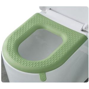 Toiletbrilkussens, Waterdichte herbruikbare polyester toiletbrilhoes in meerdere kleuren(Green)