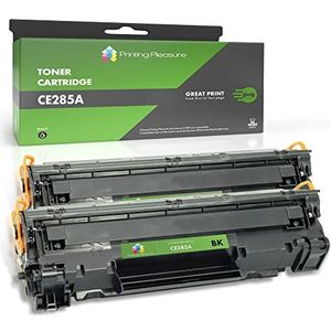 Printing Pleasure 85A 285A Vervanging voor HP and Canon CE285A Toner Cartridge Compatibel met ​Laserjet Pro M1132 M1136 M1212 M1210 P1106 M1130 P1100 i-Sensys LBP-6000 MF-3010 LBP-6020 LBP-6018 LBP-6020B LBP-6000B 2 Zwart