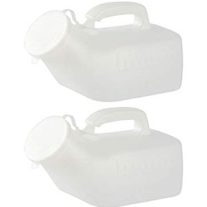 Urinezakken, Urinoirs for mannen, dik, stevig, draagbaar urinoir, urineopvang for ziekenhuis, incontinentie, ouderen, reisfles en noodgevallen, 2 verpakkingen - 1000 ml