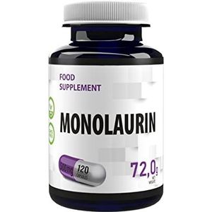 Monolaurin 500mg 120 Vegan Capsules, hoge dosis supplement, Gluten- en GGO-vrij
