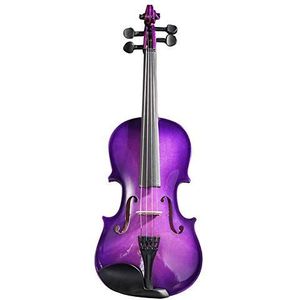 Vioolset, vioolstarterset, vioolgeschenken paarse viool kinderen beginners examen praktijk viool (kleur: 3/4)