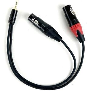 3.5mm 1/8 ''TRS Jack naar 2 XLR 3Pin Kabel Adapter, Male naar Male/Vrouwelijke 3.5 naar Dual XLR Breakout Y Splitter Kabel 0.3 m-5 m (Color : D1001H-FF-Black-Red, Size : 5m)