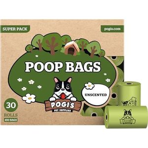 Pogi hondenpoepzakjes – ongeparfumeerd – navulzakjes – 450 stuks
