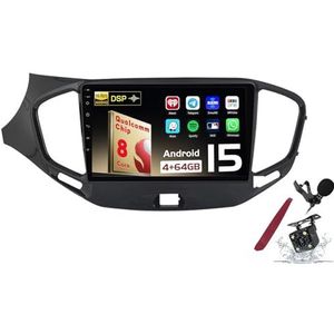 Android 15 Autoradio Sat Navi voor L-ADA Vesta (2015-2020) 9 Inch Touchscreen Multimedia Speler met Draadloze Carplay GPS Navigatie FM RDS Bluetooth 5G-WiFi SWC DSP,M100s