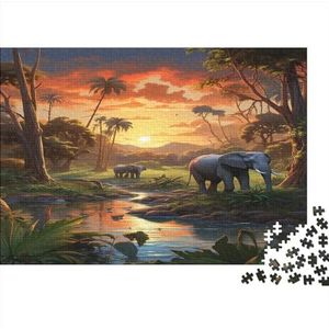 Wildlife Brain Teaser Houten puzzels voor volwassenen en tieners, bospuzzels met voor koppels en vrienden, uitdagende educatieve spelletjes, vierkante puzzel, 1000 stuks (75 x 50 cm)