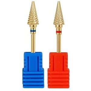 NnYuaUil 1/2 stuks nagelgoudcarbide boorbit taps toelopende frees for manicure