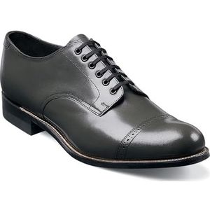 Stacy Adams Men's Madison Cap Toe Oxford,Steel Gray,11.5 D