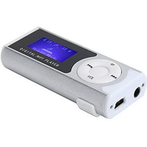 Draagbare Sport-mp3-speler - Zilver - Mini Back-clip Lcd-minischerm Muziekmediaspeler - 300 mAh - 6 Uur Speelduur