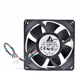 AUB0712VH 70mm fan DC12V 0.56A 4pin pwm server chassis CPU cooling fan