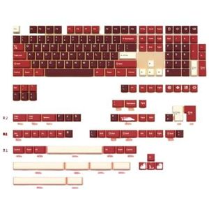 QPSJXN KBDIY Double Shot PBT ISO keycapset voor gamers, mechanische toetsenborden met GMK Blue Samurai Design (GMK Jamon)
